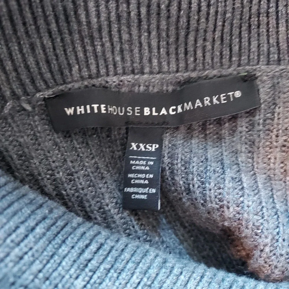 WHBM Slate Gray Ribbed Sweater Size XXSP